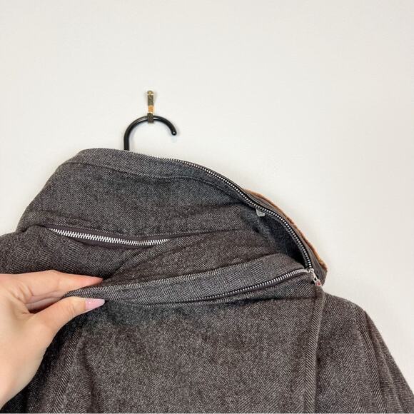 Ermenegildo Zegna Elements Wool Cashmere Fur Lamb Leather Brown Coat Mens Sz XL - Picture 13 of 16